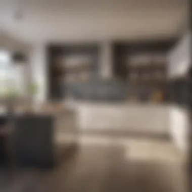 An innovative kitchen layout that maximizes space and incorporates sustainable materials.