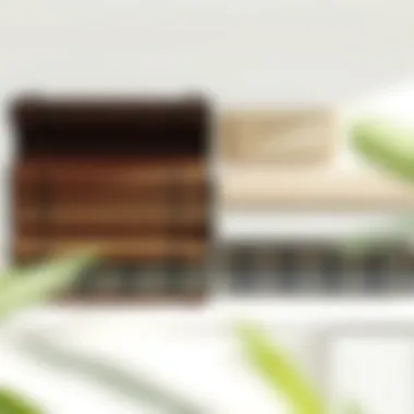 Material options for awnings displayed in a sample board