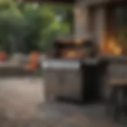 Sleek and modern gas grill showcasing advanced features