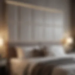 Luxurious built-in headboard wall design with ambient lighting