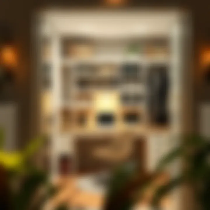 Well-maintained closet desk highlighting adaptability in design