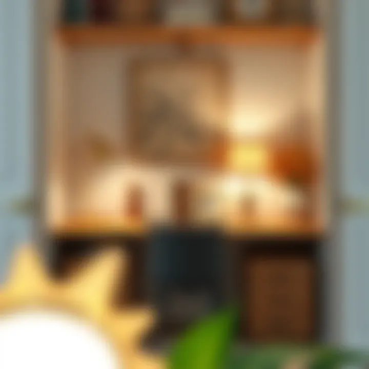 Elegant closet desk with personalized decor elements