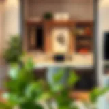 Stylish closet desk integrated into a modern living space