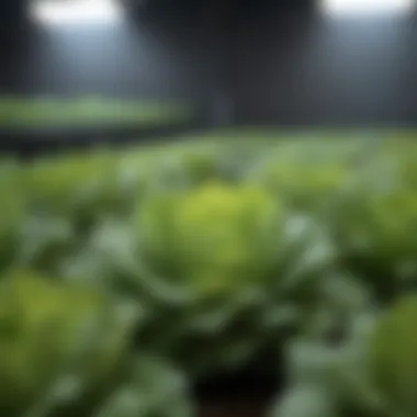 Freshly harvested lettuce displayed with care