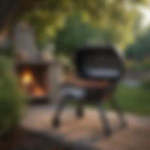 Sleek design of a compact gas grill