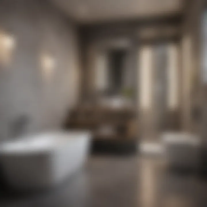 Elegant modern bathroom design showcasing innovative fixtures