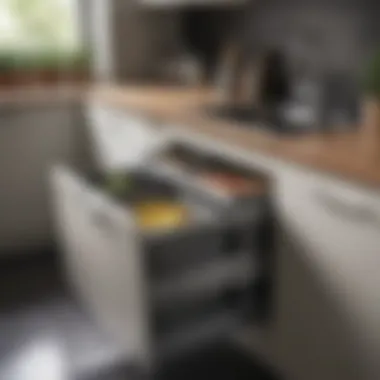 Organized Kitchen Waste Disposal Organized kitchen waste disposal system with containers