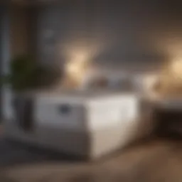 A serene bedroom showcasing a luxurious mattress setup.