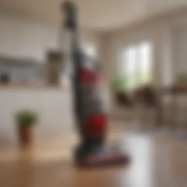 Highlighting features to consider when selecting an upright vacuum model