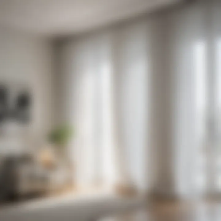 Functional benefits of white curtains in a modern setting
