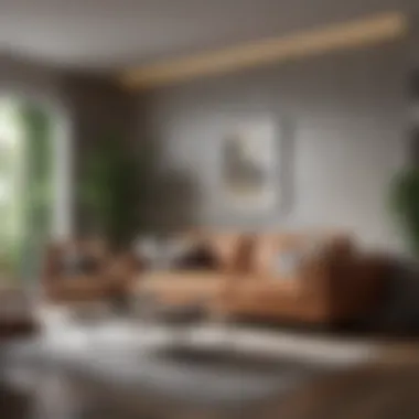 Contemporary Lounge Space Modern lounge area featuring a stylish sofa