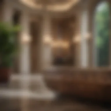 Detail of luxurious amenities in the mansion, emphasizing its exclusivity