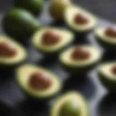 Stages of Avocado Ripeness Different stages of avocado ripeness