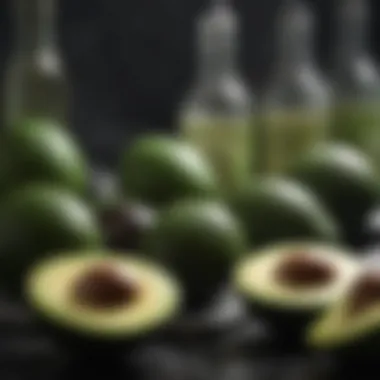 Refrigerated avocados showcasing texture changes