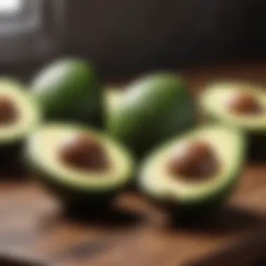 Ripening Avocados Ripening avocados on a wooden surface