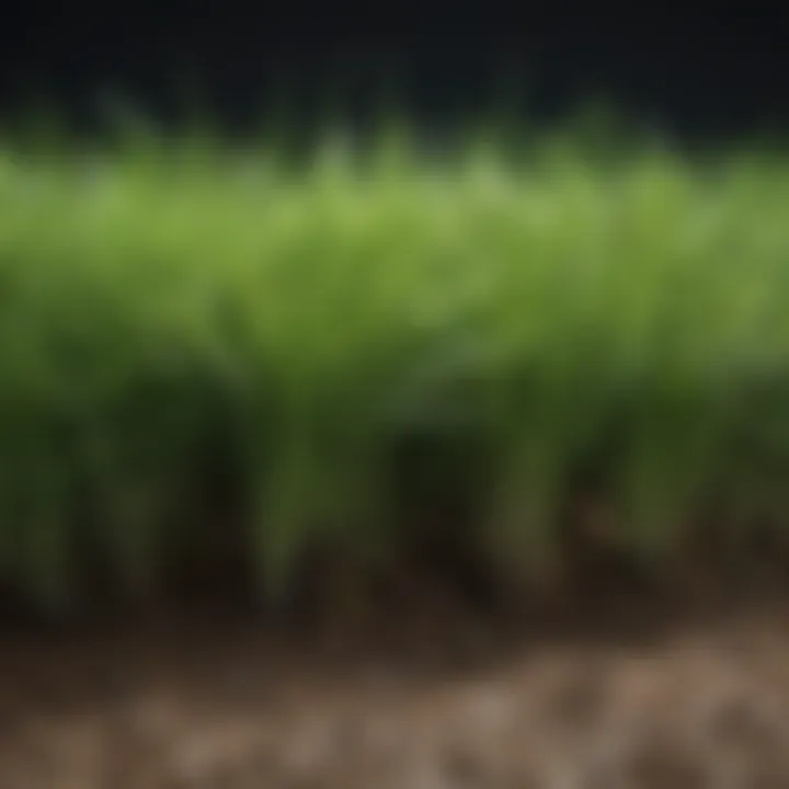 Healthy grass thriving due to optimal soil pH levels