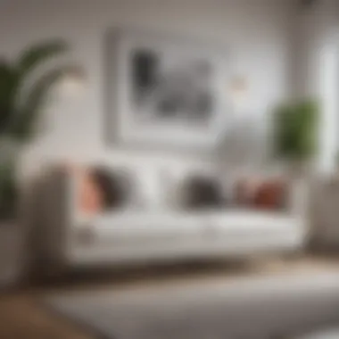 Elegant White Sofa in a Modern Living Room Elegant white sofa in a modern living room