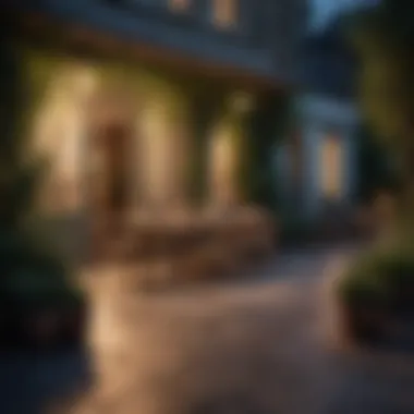 Charming Patio with Ambient Outdoor Lighting Charming patio with ambient outdoor lighting