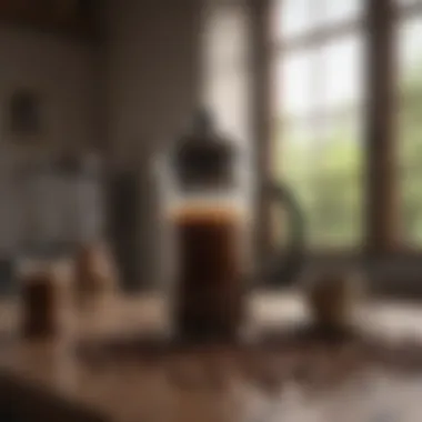 Artisan Coffee Beans and French Press Artisan coffee beans next to a French press