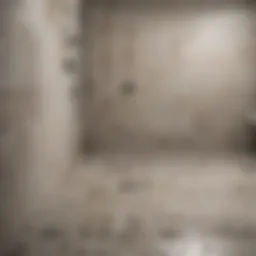 Elegant tile layout on a walk-in shower floor