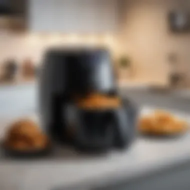 A large air fryer in a contemporary kitchen setting