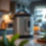 Elegant pressure cooker design showcasing sleek lines and modern aesthetics