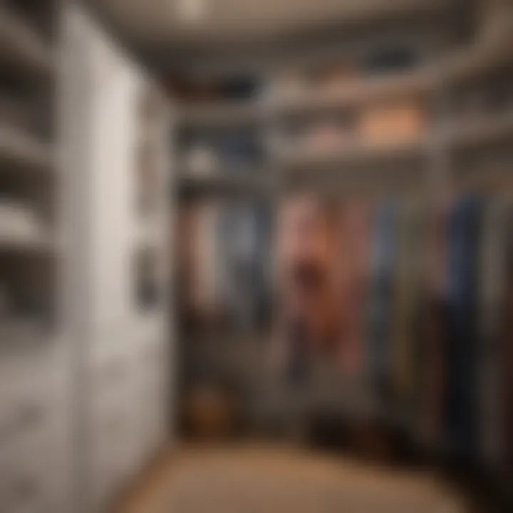 Color-coordinated clothing organization in a closet