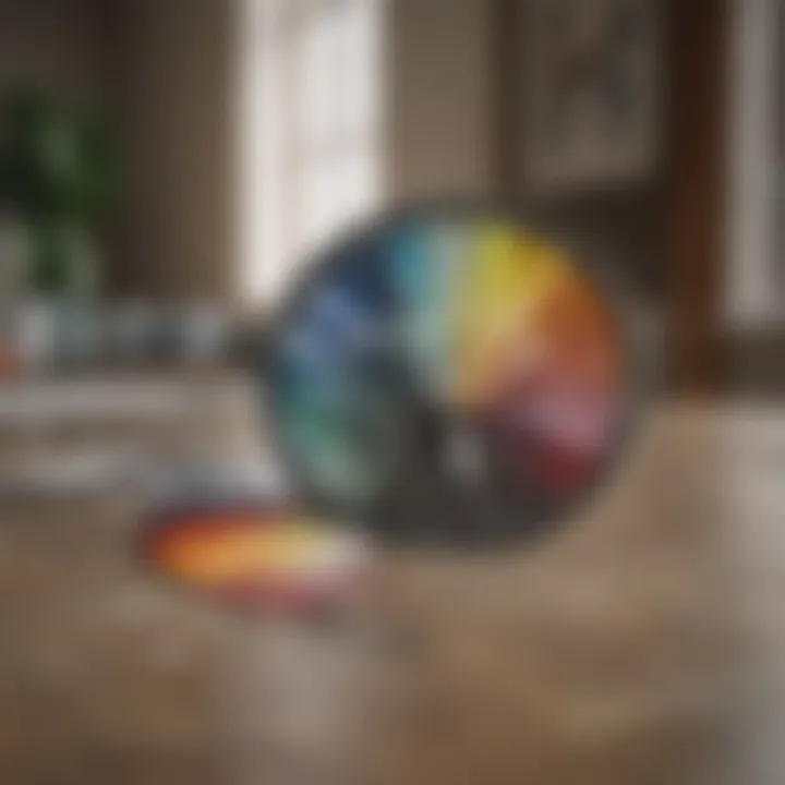 Color palette swatches for interior design inspiration