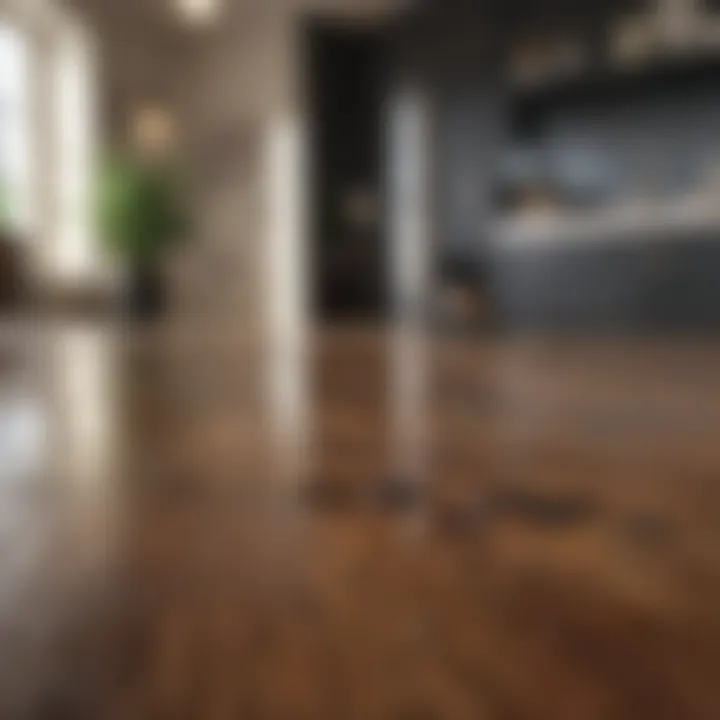 Close-up of a stubborn stain on a kitchen surface