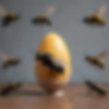 An infographic illustrating the lifecycle of carpenter bees, highlighting each stage from egg to adult.