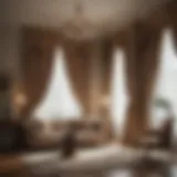Elegant curtains draping beautifully in a chic living room