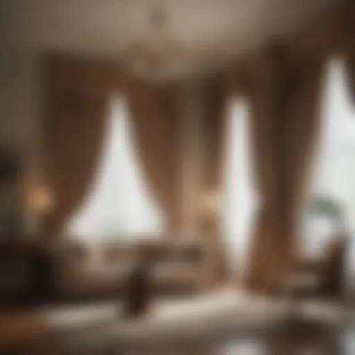 Elegant curtains draping beautifully in a chic living room