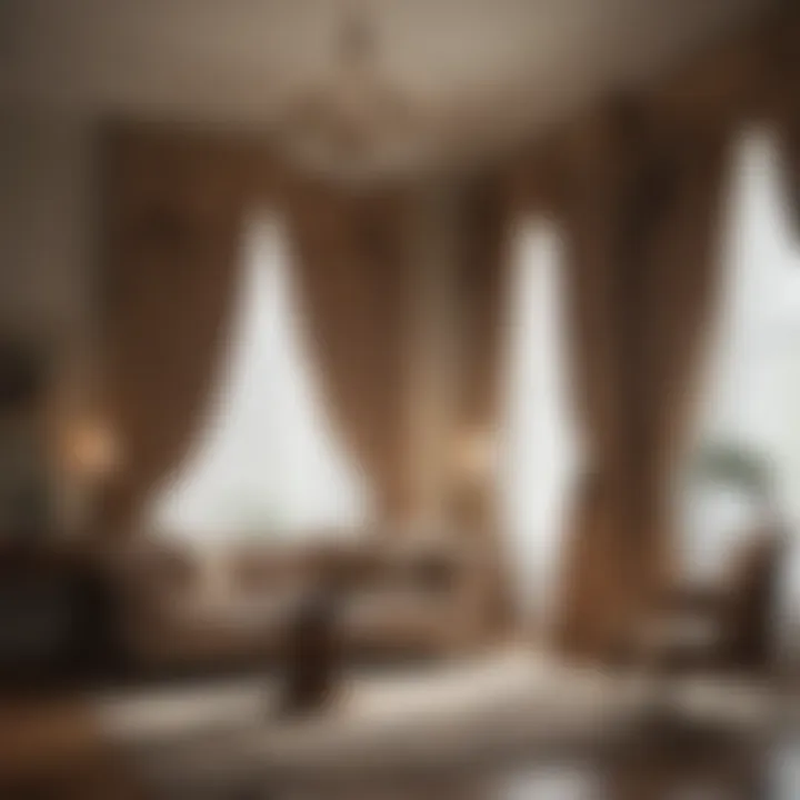 Elegant curtains draping beautifully in a chic living room