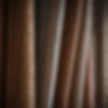 Diverse Fabric Choices for Curtains Close-up of fabric swatches showcasing different textures and colors
