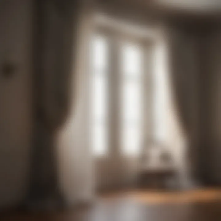 Stylishly installed curtains framing a large window with natural light