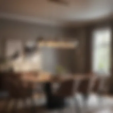 Elegant Pendant Lighting in a Modern Dining Room Elegant pendant lighting in a modern dining room