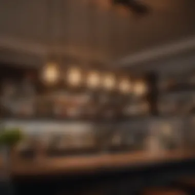 Stylish Pendant Arrangement Above a Bar Area Stylish pendant arrangement above a bar area