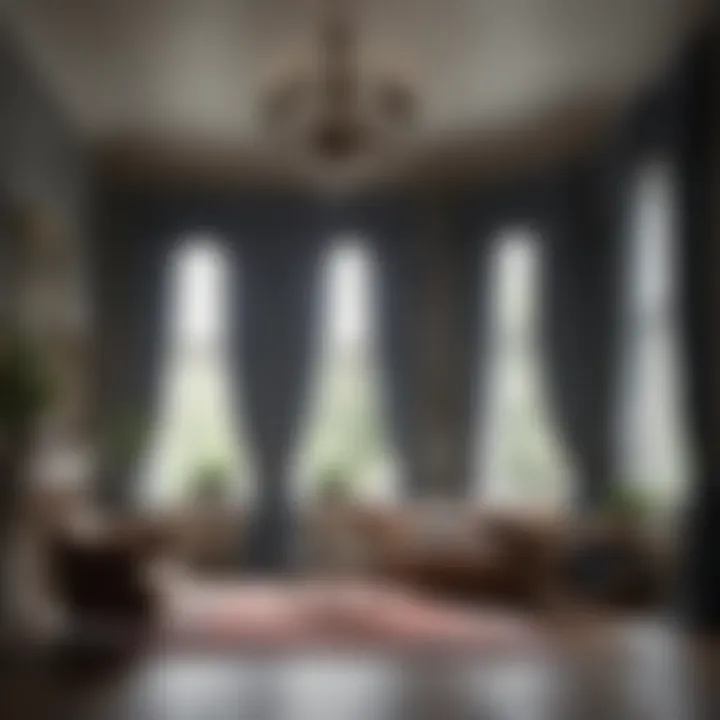 A room showcasing the impact of drape length on decor