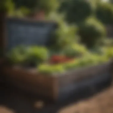 Essential Tips for Raised Bed Gardening Tips and tricks written on a chalkboard for raised bed gardening