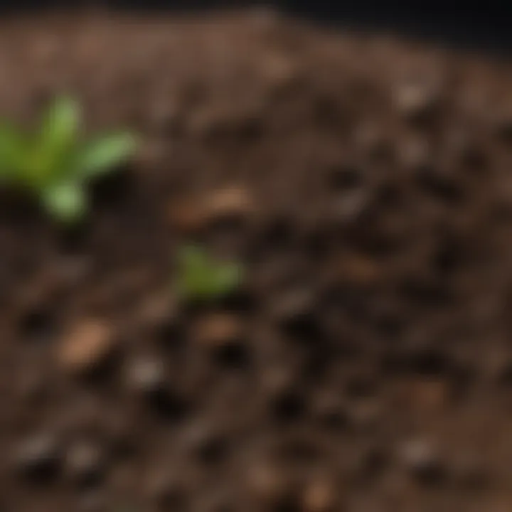 Close-up of high-quality soil mix ready for planting