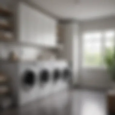 Laundry room featuring modern appliances and rinse-free detergent