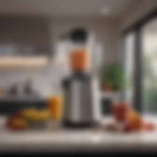 Elegant smoothie machine in a modern kitchen setting