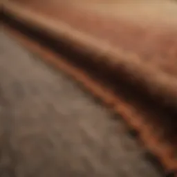 Detailed view of carpet fibers showcasing durability