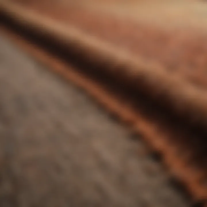 Detailed view of carpet fibers showcasing durability