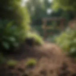 A variety of organic fertilizers displayed in a garden setting