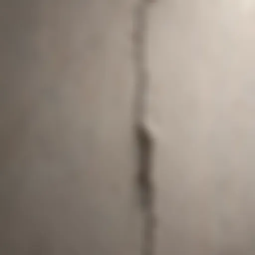 Vertical crack in a plastered wall