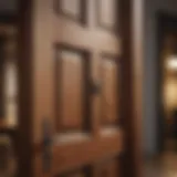 A variety of wood types used for crafting doors