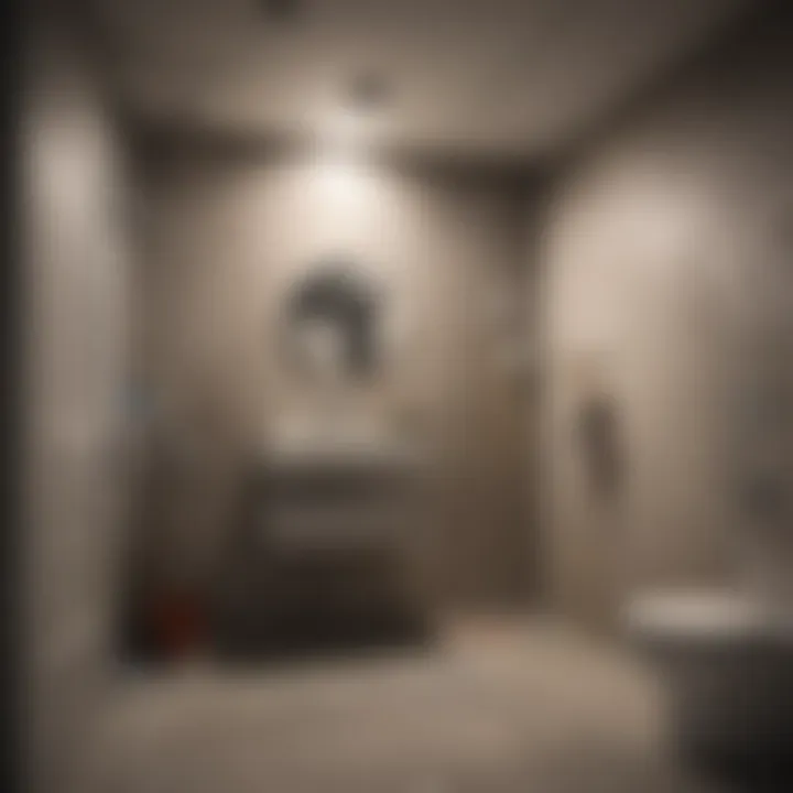 Electrical wiring setup for a basement bathroom