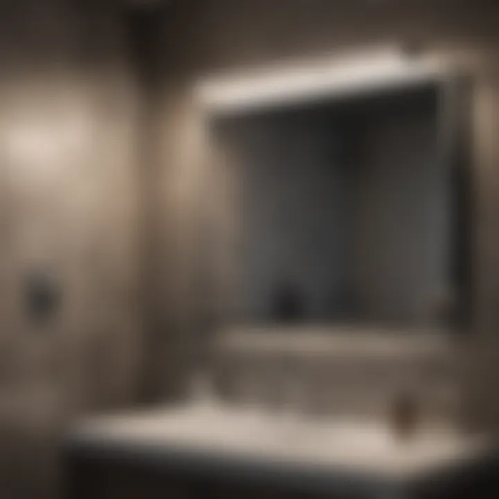 Modern fixtures in a basement bathroom