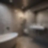 Plumbing installation in a basement bathroom